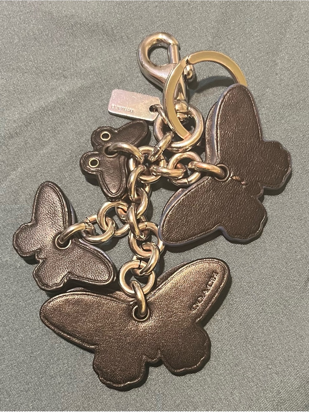 Coach Butterfly Cluster Bag Charm Keychain! - Picture 5 of 9